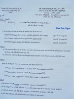 Đề thi Các hệ Cơ sở dữ liệu