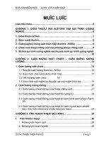 Thiết kế hệ thống chưng luyện liên tục để tách hỗn hợp hai cấu tử acetone và nước