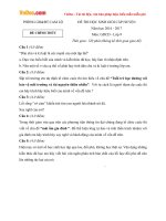 Đề thi học sinh giỏi môn Giáo dục công dân lớp 9 Phòng GD&ĐT Cam Lộ, Quảng Trị năm học 2016 - 2017