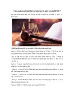 Chính sách mới nổi bật có hiệu lực từ giữa tháng 01/2017