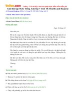 Giải bài tập SGK Tiếng Anh lớp 7 Unit 10: Health and Hygiene