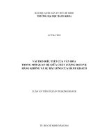 Vai trò điều tiết của văn hóa trong mối quan hệ giữa chất lượng dịch vụ hàng không và sự hài lòng của hành khách