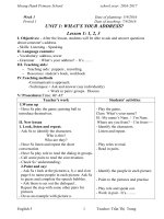 Giáo án tiếng anh lớp 5 năm 2017