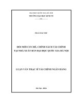 Đổi mới cơ chế, chính sách tài chính tại Nhà xuất bản Đại học Quốc gia Hà Nội