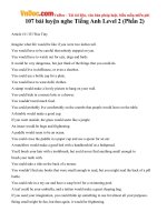 107 bài luyện nghe Tiếng Anh Level 2 (Phần 2)