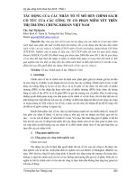 TÁC ĐỘNG CỦA CÁC NHÂN TỐ VĨ MÔ ĐẾN CHÍNH SÁCH CỔ TỨC CỦA CÁC CÔNG TY CỔ PHẦN NIÊM YẾT TRÊN THỊ TRƯỜNG CHỨNG KHOÁN VIỆT NAM