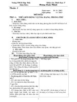 giáo án môn sinh học 7 theo chuẩn kiến thức kĩ năng