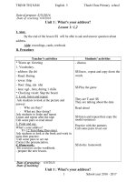 Giáo án tiếng anh lớp 5 mới nhất