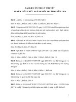 TÀI LIỆU ôn THI lý THUYẾT TUYỂN VIÊN CHỨC NGÀNH môi TRƯỜNG năm 2016 