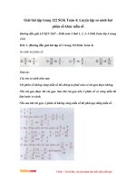 Giải bài tập trang 122 SGK Toán 4: Luyện tập so sánh hai phân số khác mẫu số