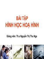 BÀI TẬP HÌNH HỌC HỌA HÌNH CHƯƠNG 1 ĐIỂM