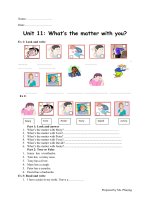 Unit 11 whats the matter with you