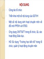 Nội dung sinh hoạt chuyên môn về đổi mới PPDH và KTĐG