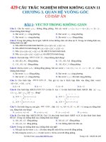 429 câu trắc nghiệm hình học 11 chuong 3
