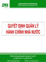 Quyết Định Quản Lý Hành Chính Nhà Nước