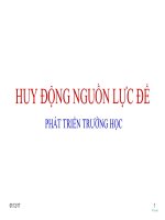 Bài giảng Huy động nguồn lực để phát triển trường học