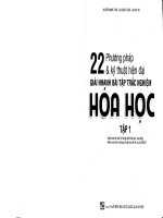 22 phương pháp và kỹ thuật hiện đại giải nhanh bài tập trắc nghiệm Hóa Học tập 1