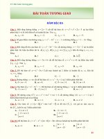 01F  bài TOÁN TƯƠNG GIAO 