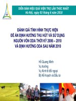 ĐÁNH GIÁ TÌNH HÌNH THỰC HIỆN ĐỀ ÁN ĐỊNH HƯỚNG THU HÚT VÀ SỬ DỤNG NGUỒN VỐN ODA THỜI KỲ 2006 – 2010 VÀ ĐỊNH HƯỚNG ODA SAU NĂM 2010