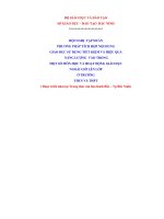 Sử Dụng Tiết Kiệm Và Hiệu Quả Năng Lượng Vào Trong Một Số Môn Học Và Hoạt Động Giáo Dục Ngoài Giờ Lên Lớp Ở Trường THCS Và THPT