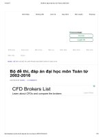 Bộ đề thi, đáp án đại học môn toán các khối  2006