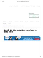 Bộ đề thi, đáp án đại học môn toán các khối  2009