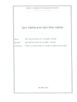 Quy trinh Bảo trì Công trình