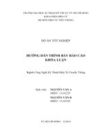 Huong dan trinh bay đề án tốt nghiệp