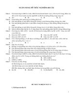 trắc nghiệm đại số, hình học toán 11