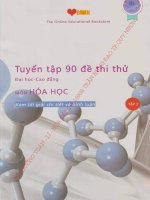 TUYỂN TẬP 90 ĐỀ THI THỬ ĐẠI HỌC CAO ĐẲNG MÔN HÓA HỌC KÈM LỜI GIẢI CHI TIẾT VÀ BÌNH LUẬN TẬP 3  LOVEBOOK