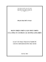 Hoàn thiện chiến lược phát triển của Công ty Cổ phần Cầu đường Long Biên