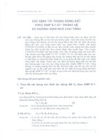 Tính toán tải trọng Động đất theo SNIP II781