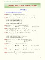 01A  sự ĐỒNG BIẾN   NGHỊCH BIẾN 