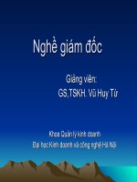 Bài Giảng Nghề Giám Đốc