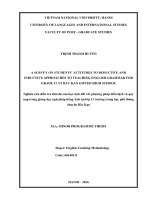 Nghiên cứu điều tra thái độ của học sinh đối với phương pháp diễn dịch và quy nạp trong giảng dạy ngữ pháp tiếng Anh tại lớp 11 trường trung học phổ thông chuyên Bắc Kạn
