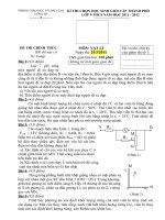 ĐỀ THI HSG VẬT LÍ TP UÔNG BÍ 20112012