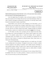 Đề thi thử tiếng anh 12 - THPT chuyên KHTN, HN năm 2017 lần 1, có lời giải