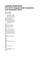 Course overview 1234567