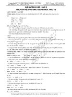 PHƯƠNG TRÌNH hóa học lớp 8