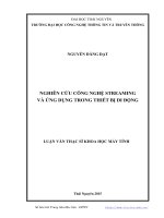 Nghiên cứu công nghệ streaming và ứng dụng trong thiệt bị di động 