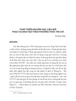 Phát triển nguồn học liệu mở phục vụ đào tạo theo phương thức tín chỉ