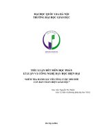 tiểu luận lí luận và công nghệ dạy học hiện đại