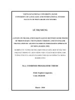 Nghiên cứu tương đương dịch thuật giữa một số bài thơ Nhật ký trong tù (Bản tiếng Việt) và bản dịch tiếng Anh tương ưng của Aileen Palmer theo quan điểm của Mona Baker (1992)