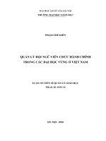 Quản lý đội ngũ viên chức hành chính trong các đại học vùng ở Việt Nam