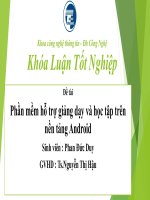 Phần mềm hỗ trợ giảng dạy và học tập trên nền tảng Android