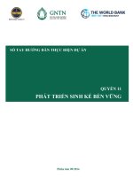 PHÁT TRIỂN SINH KẾ BỀN VỮNG