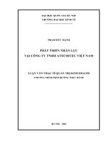 Phát triển nhân lực tại Công ty TNHH Atsumitec Việt Nam
