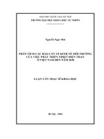 Phân tích các rào cản về kinh tế môi trường của việc phát triển nhiệt điện than ở Việt Nam đến năm 2030
