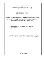 Nghiên cứu ảnh hưởng của một số thông số kích thước và kết cấu của bộ phận hướng dòng đến hiệu suất của bơm chìm hướng trục ở Việt Nam