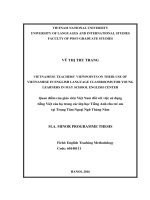 Quan điểm của giáo viên Việt Nam đối với việc sử dụng tiếng Việt của họ trong các lớp học Tiếng Anh cho trẻ em tại Trung Tâm Ngoại Ngữ Tháng Năm